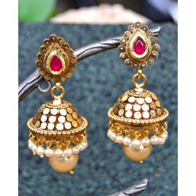 Golden Bell Jhumkas